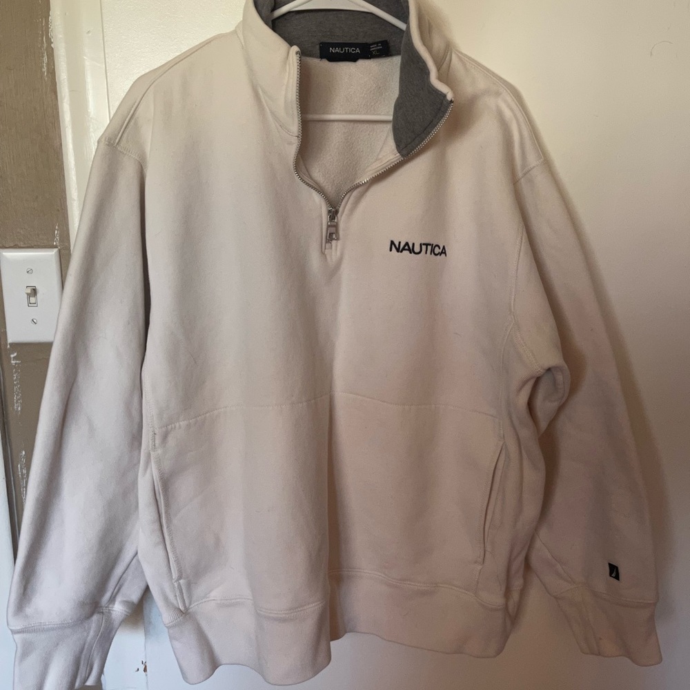 White Nautica Quarter Zip